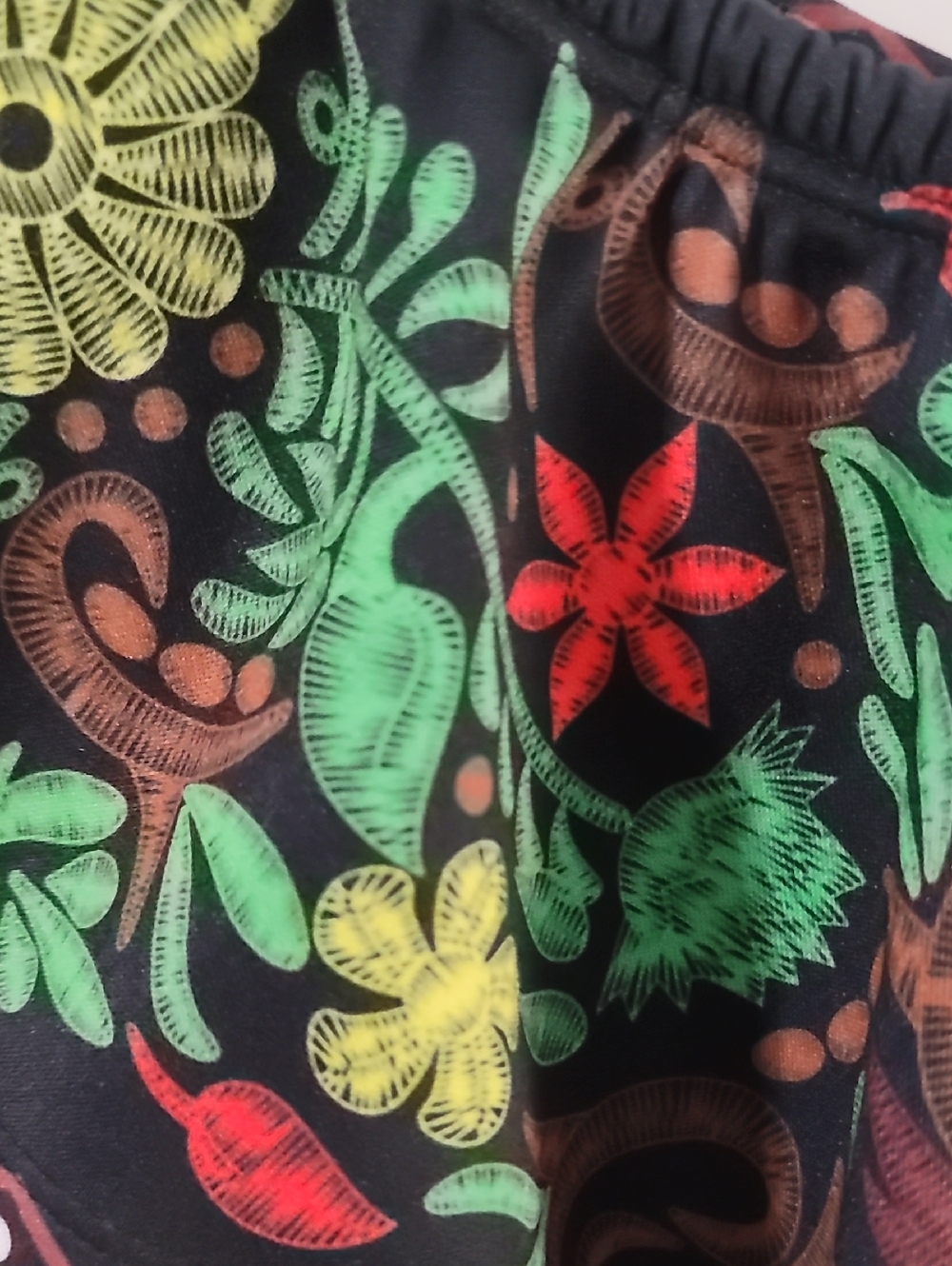Off-Shoulder Black Floral Embroidered Print Dress - Picture 3 of 6